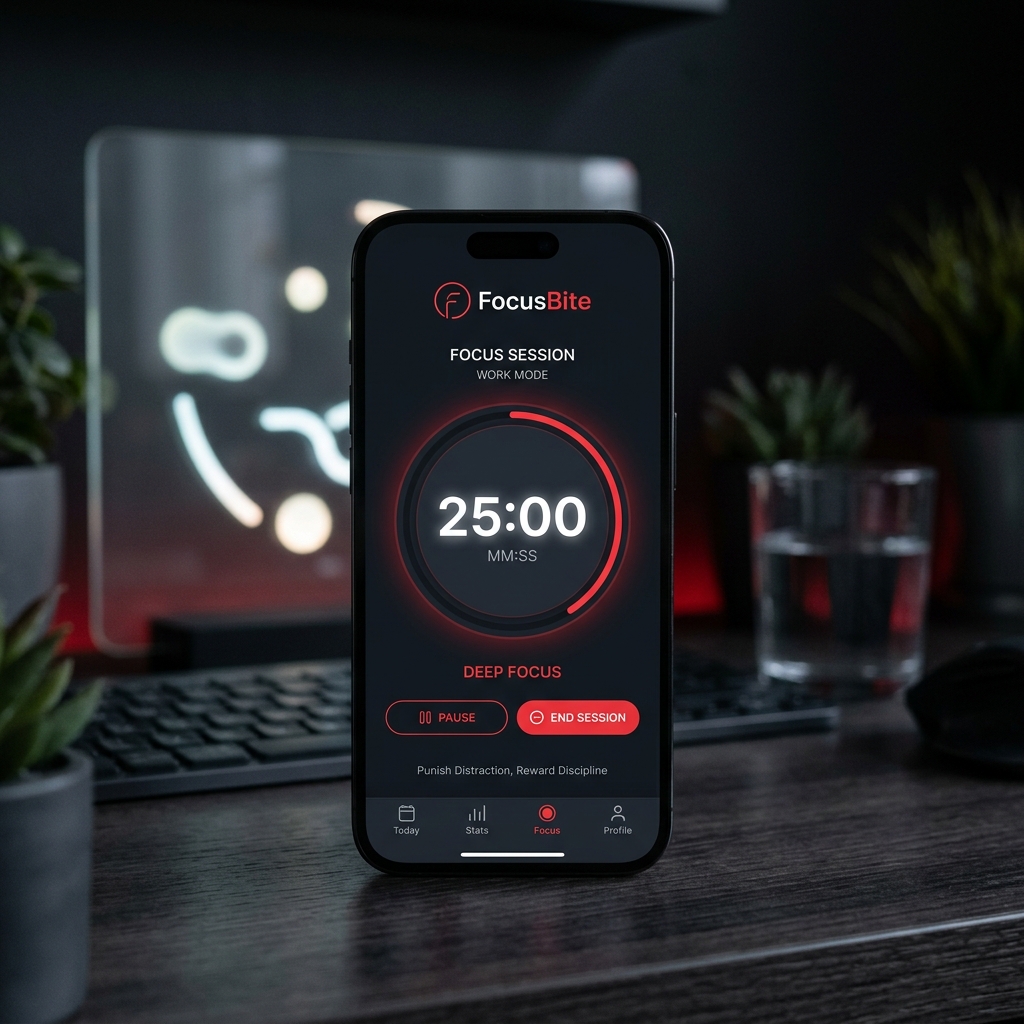 FocusBite App Mockup